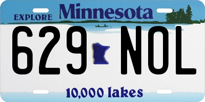 MN license plate 629NOL
