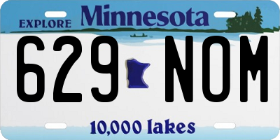 MN license plate 629NOM