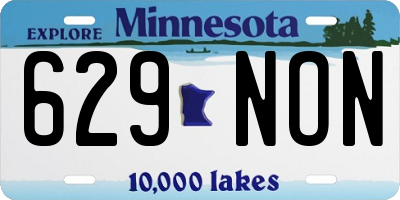 MN license plate 629NON