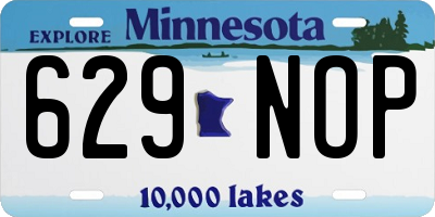 MN license plate 629NOP