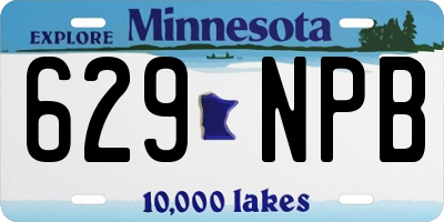 MN license plate 629NPB