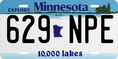 MN license plate 629NPE