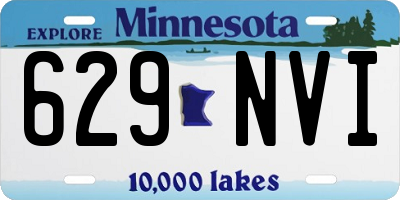 MN license plate 629NVI