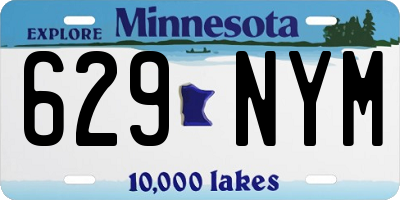 MN license plate 629NYM