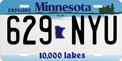 MN license plate 629NYU