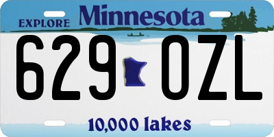 MN license plate 629OZL