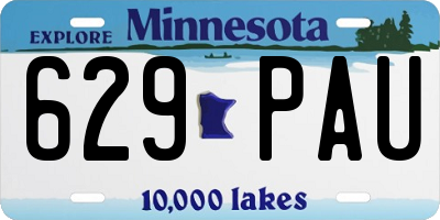 MN license plate 629PAU