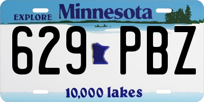 MN license plate 629PBZ