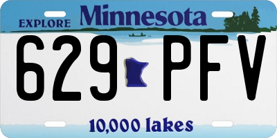 MN license plate 629PFV