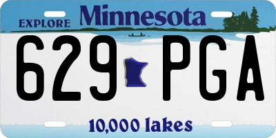 MN license plate 629PGA