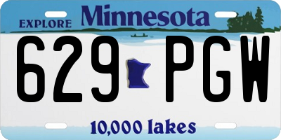 MN license plate 629PGW