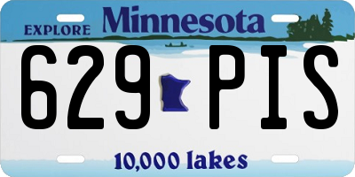 MN license plate 629PIS