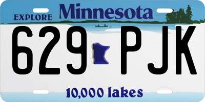 MN license plate 629PJK