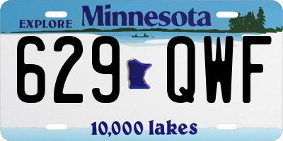 MN license plate 629QWF