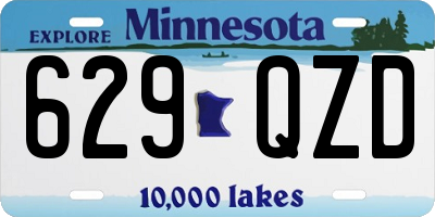MN license plate 629QZD