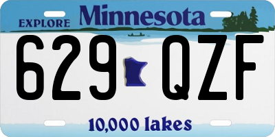 MN license plate 629QZF
