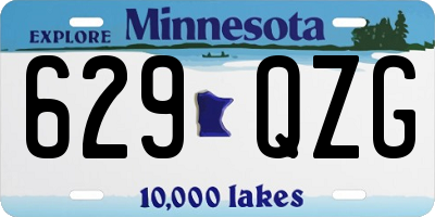 MN license plate 629QZG