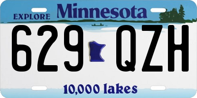 MN license plate 629QZH