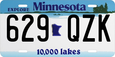 MN license plate 629QZK
