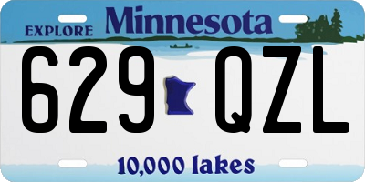 MN license plate 629QZL