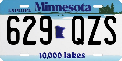 MN license plate 629QZS