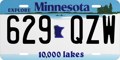 MN license plate 629QZW
