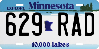 MN license plate 629RAD