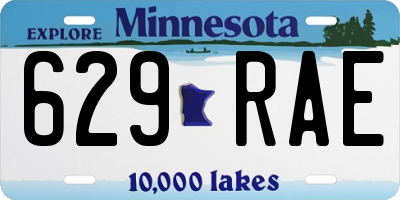 MN license plate 629RAE