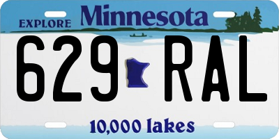 MN license plate 629RAL