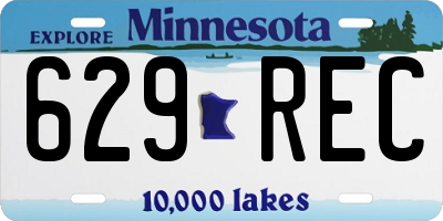MN license plate 629REC