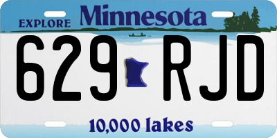 MN license plate 629RJD