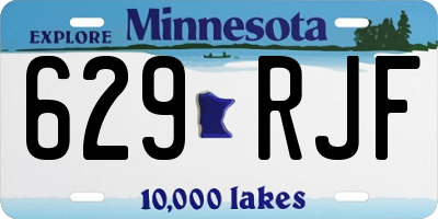 MN license plate 629RJF