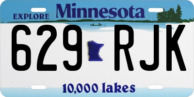 MN license plate 629RJK