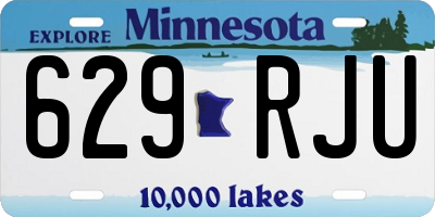MN license plate 629RJU