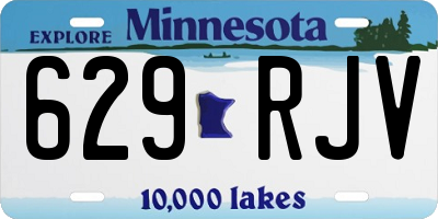 MN license plate 629RJV