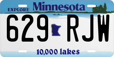 MN license plate 629RJW