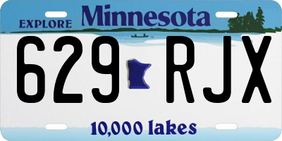 MN license plate 629RJX
