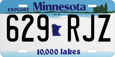 MN license plate 629RJZ