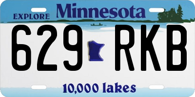 MN license plate 629RKB