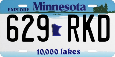 MN license plate 629RKD
