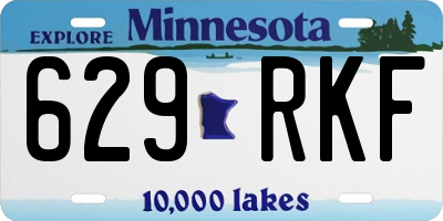 MN license plate 629RKF