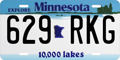 MN license plate 629RKG