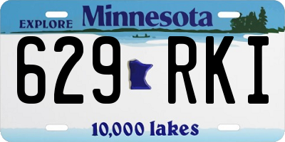 MN license plate 629RKI
