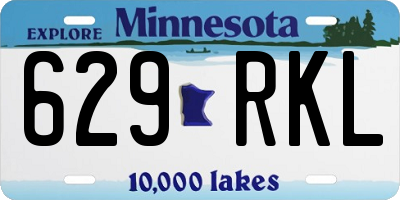 MN license plate 629RKL