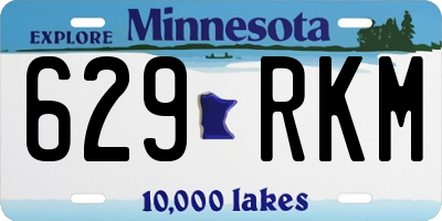 MN license plate 629RKM