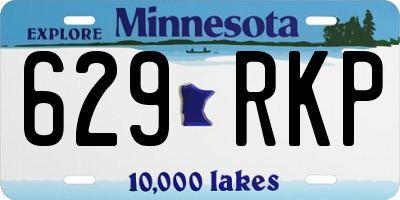 MN license plate 629RKP