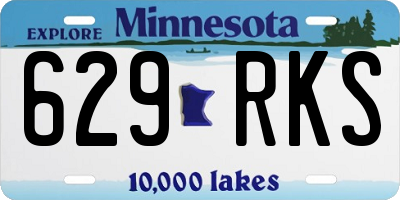 MN license plate 629RKS