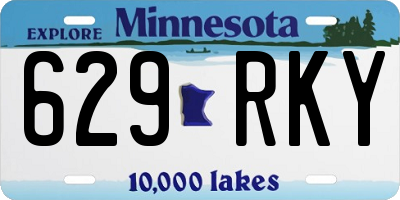 MN license plate 629RKY