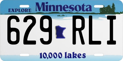 MN license plate 629RLI