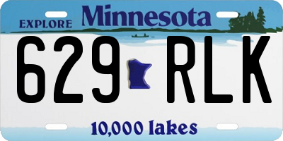 MN license plate 629RLK
